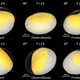 This illustration shows the possible shapes that the asteroid might take following impact.